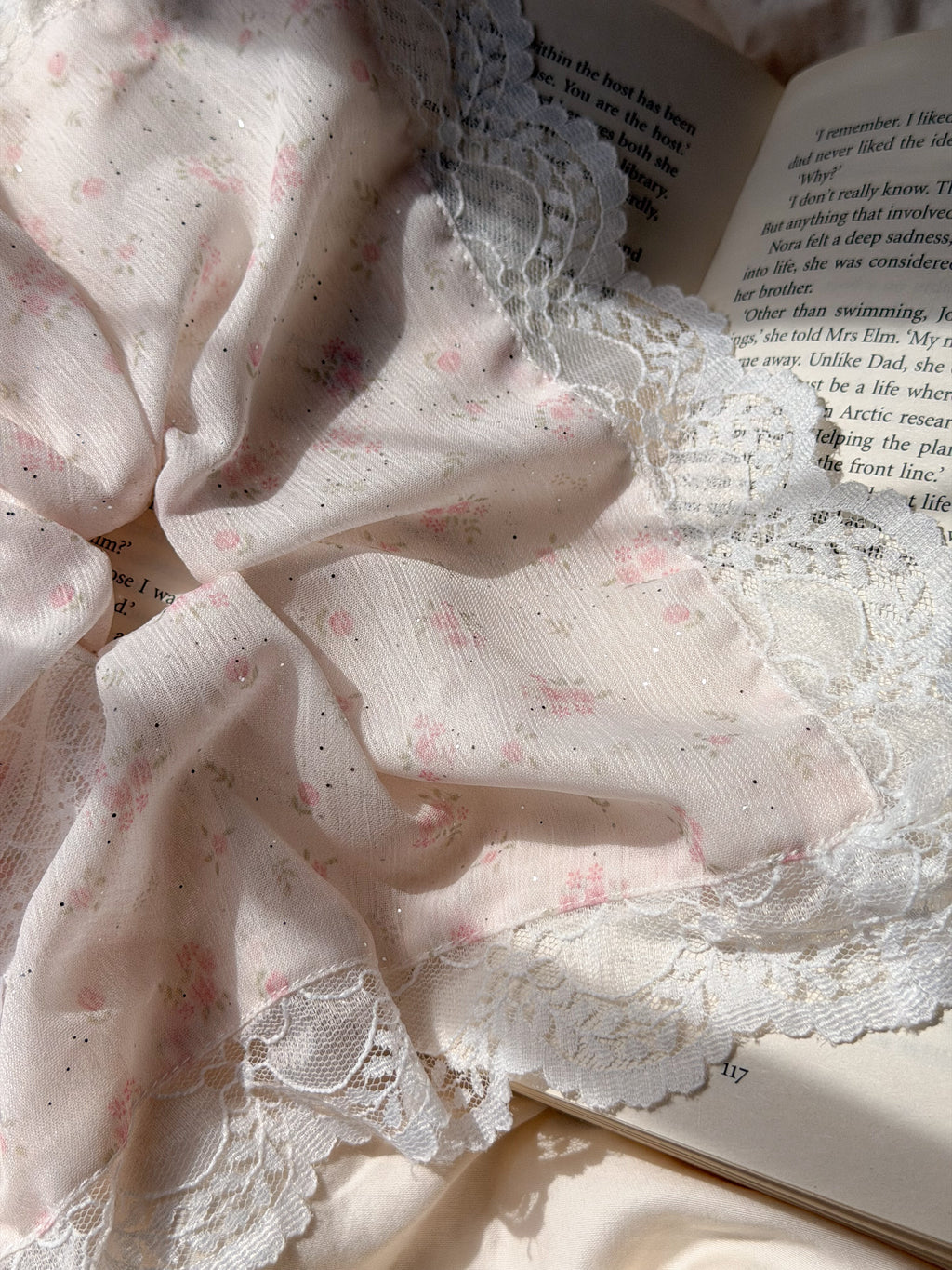 Rosette Lace Scrunchie