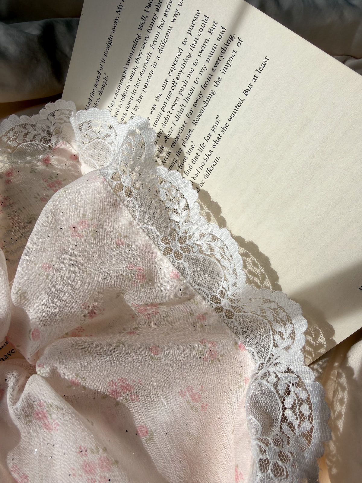 Rosette Lace Scrunchie